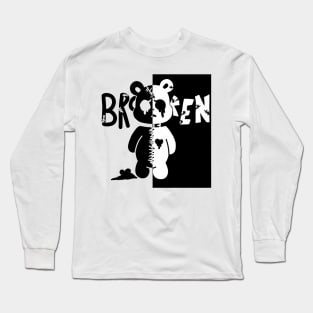 Broken Bear Design Long Sleeve T-Shirt